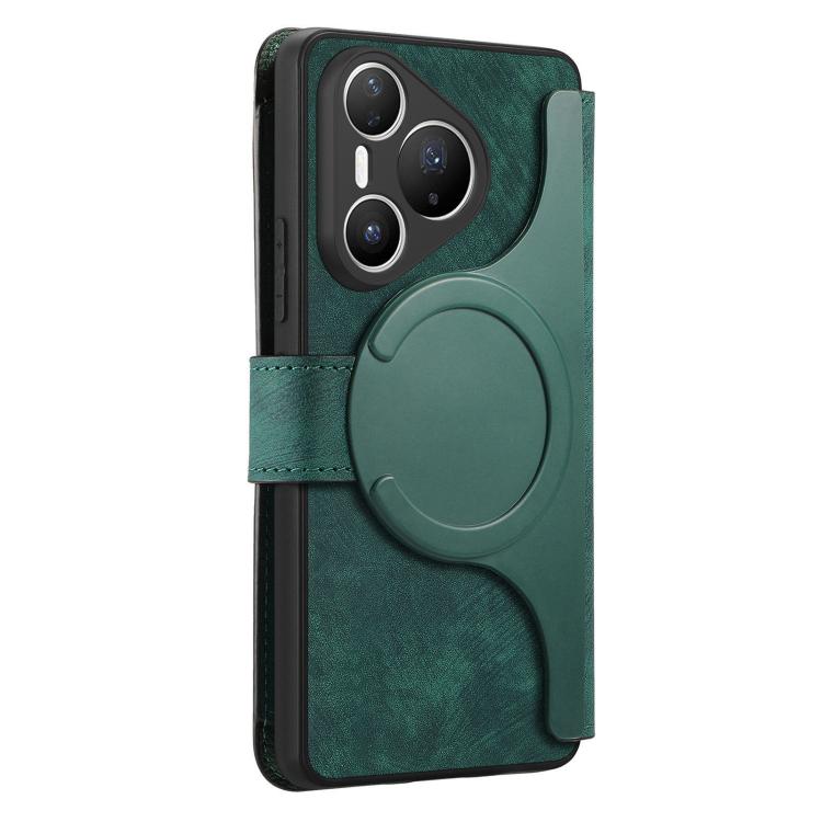 For Huawei Pura 80 Ultra 5G CaseNeo MagSafe RFID Anti-theft Zipper Wallet Retro Leather Phone Case