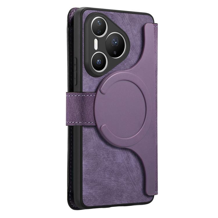 For Huawei Pura 80 Ultra 5G CaseNeo MagSafe RFID Anti-theft Zipper Wallet Retro Leather Phone Case