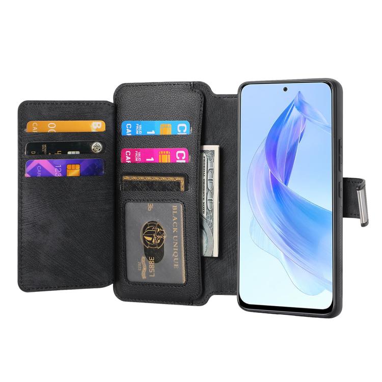 For Honor 90 Lite CaseNeo MagSafe RFID Anti-theft Zipper Wallet Retro Leather Phone Case