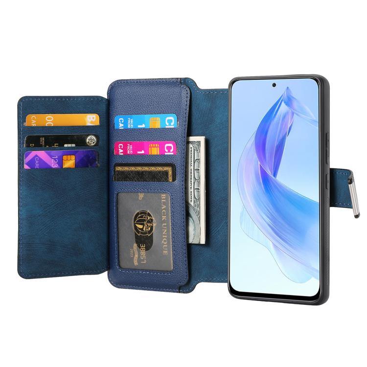 For Honor 90 Lite CaseNeo MagSafe RFID Anti-theft Zipper Wallet Retro Leather Phone Case