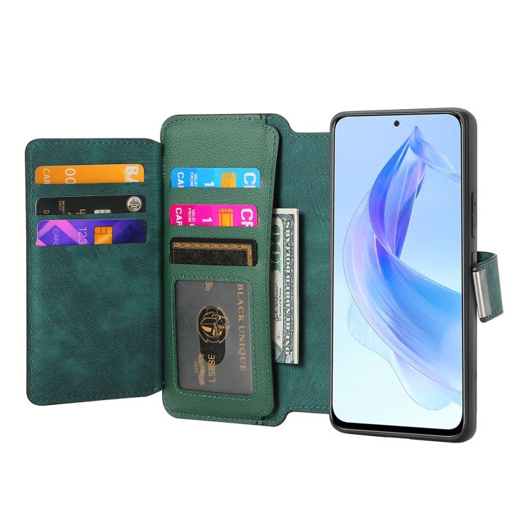 For Honor 90 Lite CaseNeo MagSafe RFID Anti-theft Zipper Wallet Retro Leather Phone Case