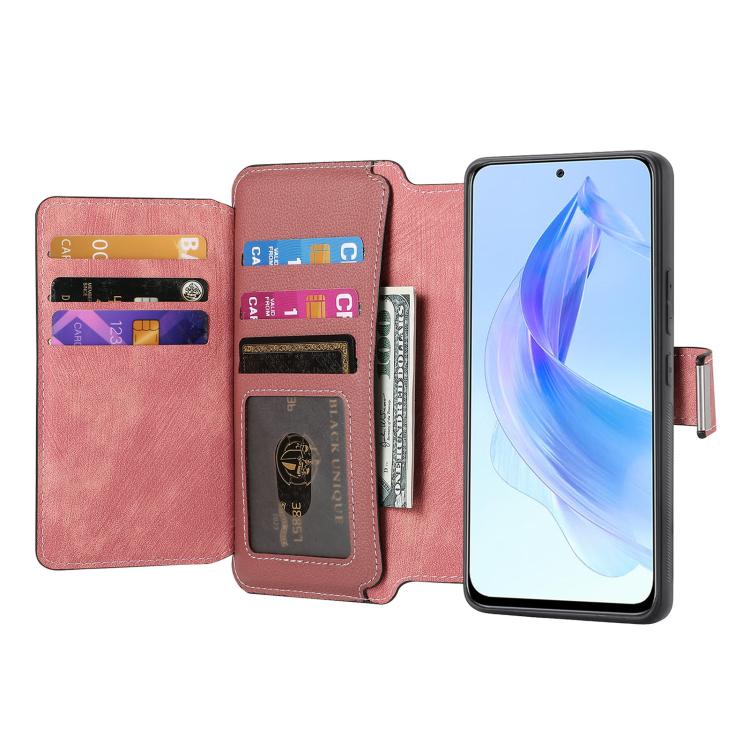For Honor 90 Lite CaseNeo MagSafe RFID Anti-theft Zipper Wallet Retro Leather Phone Case