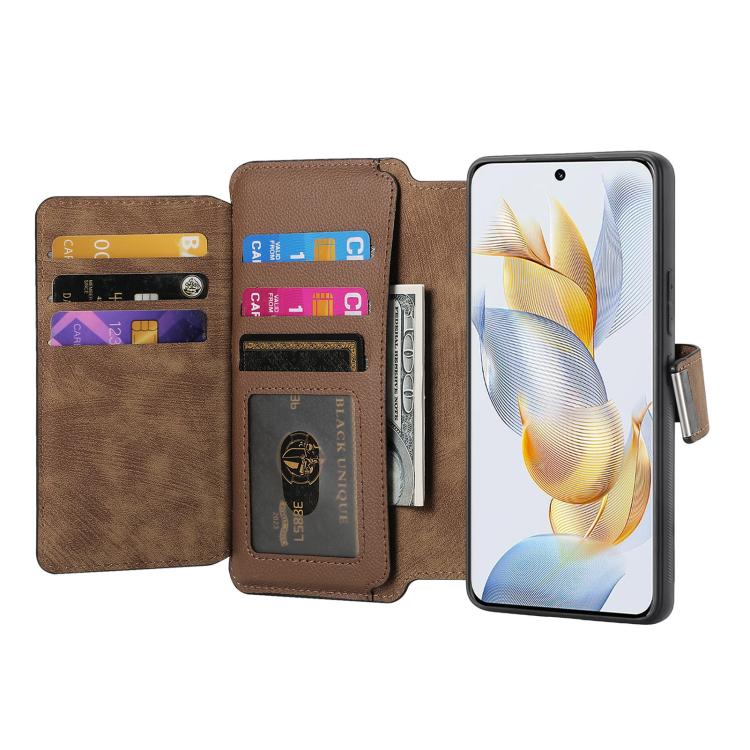 For Honor 90 CaseNeo MagSafe RFID Anti-theft Zipper Wallet Retro Leather Phone Case