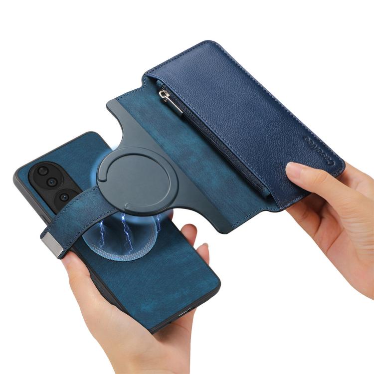 For Honor 90 CaseNeo MagSafe RFID Anti-theft Zipper Wallet Retro Leather Phone Case