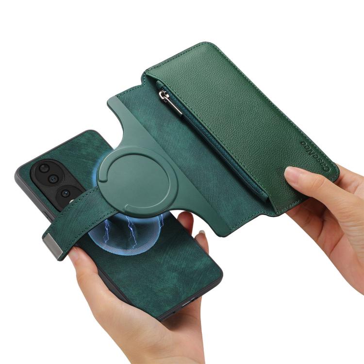 For Honor 90 CaseNeo MagSafe RFID Anti-theft Zipper Wallet Retro Leather Phone Case