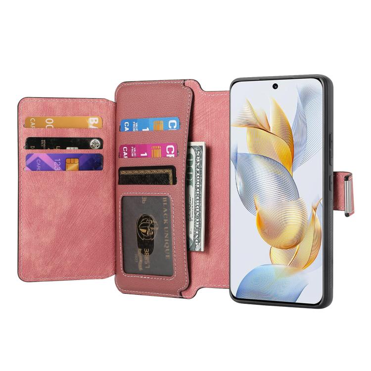 For Honor 90 CaseNeo MagSafe RFID Anti-theft Zipper Wallet Retro Leather Phone Case