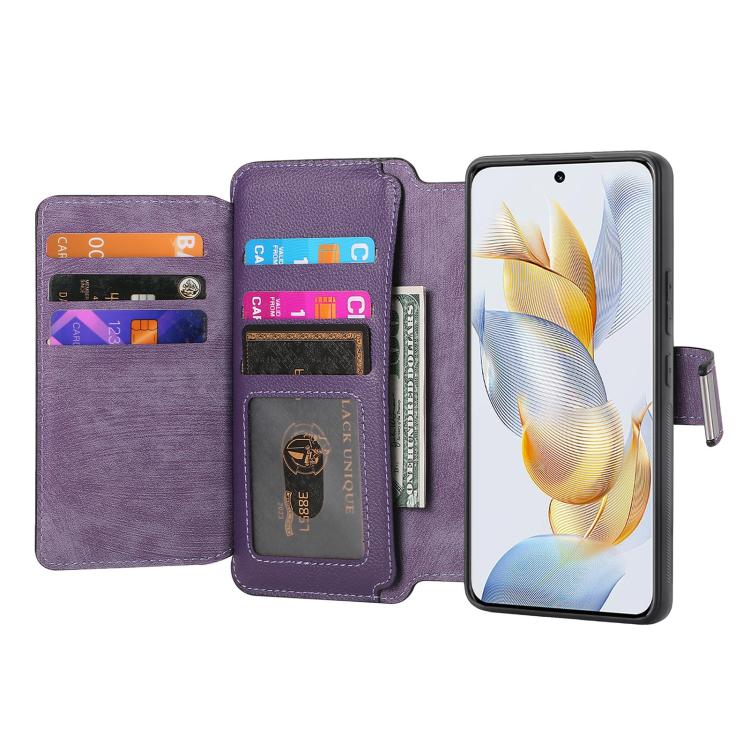 For Honor 90 CaseNeo MagSafe RFID Anti-theft Zipper Wallet Retro Leather Phone Case