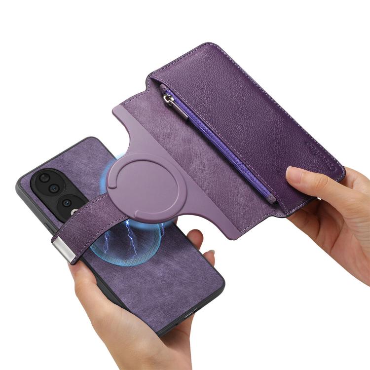 For Honor 90 CaseNeo MagSafe RFID Anti-theft Zipper Wallet Retro Leather Phone Case