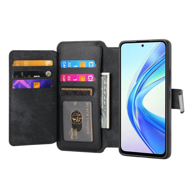 For Honor X7b CaseNeo MagSafe RFID Anti-theft Zipper Wallet Retro Leather Phone Case