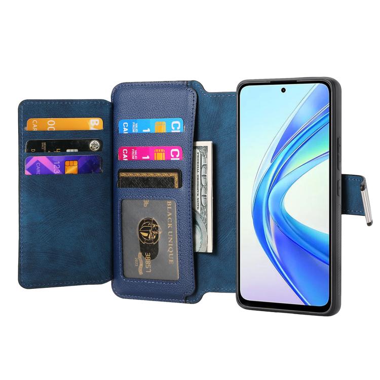 For Honor X7b CaseNeo MagSafe RFID Anti-theft Zipper Wallet Retro Leather Phone Case