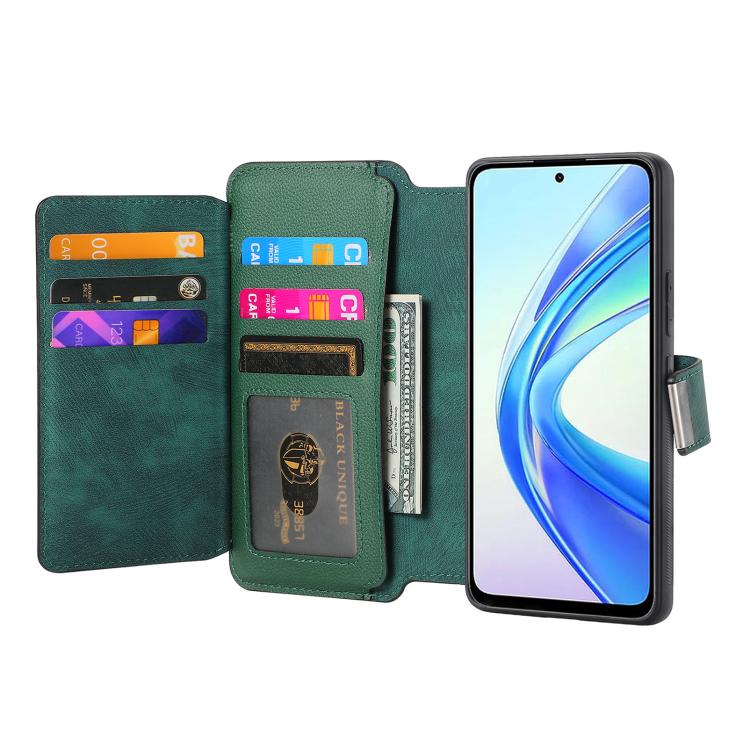 For Honor X7b CaseNeo MagSafe RFID Anti-theft Zipper Wallet Retro Leather Phone Case