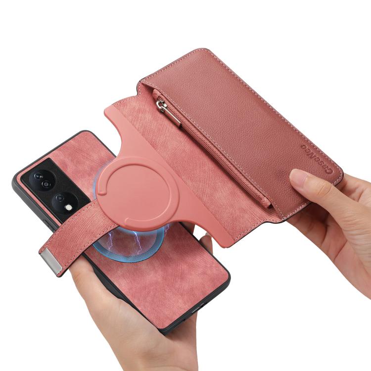 For Honor X7b CaseNeo MagSafe RFID Anti-theft Zipper Wallet Retro Leather Phone Case