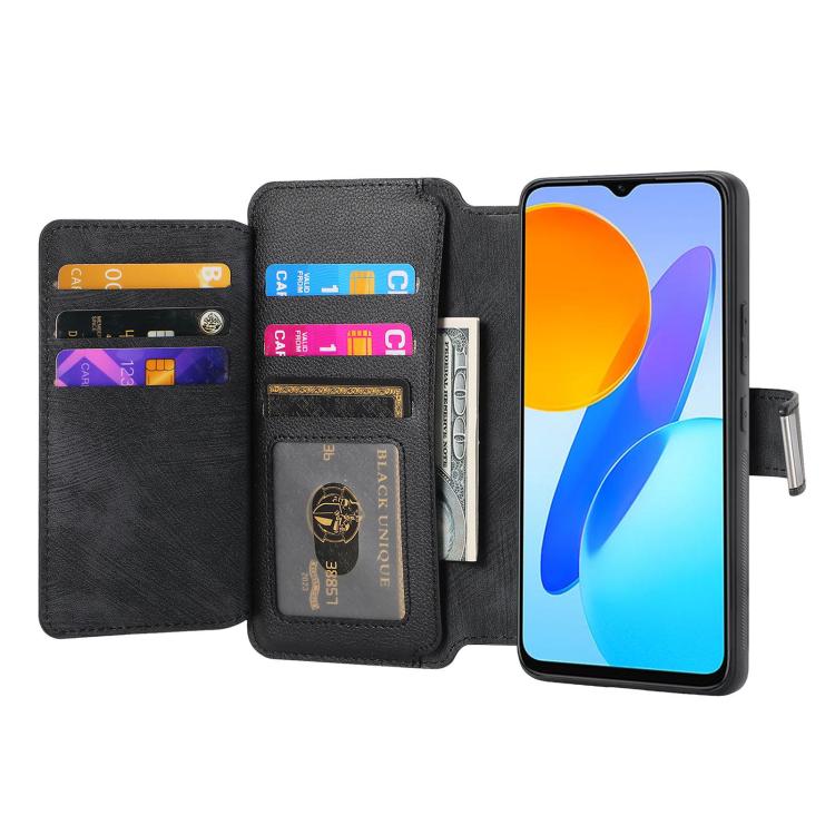 For Honor X8 5G CaseNeo MagSafe RFID Anti-theft Zipper Wallet Retro Leather Phone Case