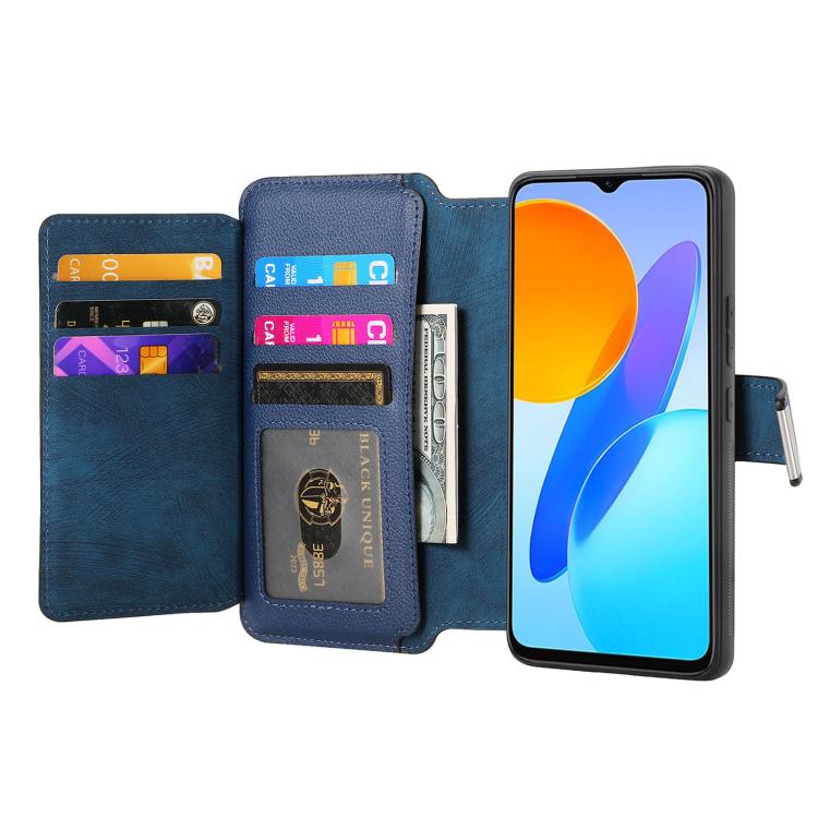 For Honor X8 5G CaseNeo MagSafe RFID Anti-theft Zipper Wallet Retro Leather Phone Case
