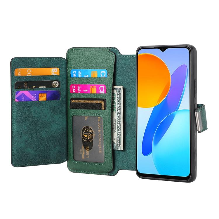 For Honor X8 5G CaseNeo MagSafe RFID Anti-theft Zipper Wallet Retro Leather Phone Case
