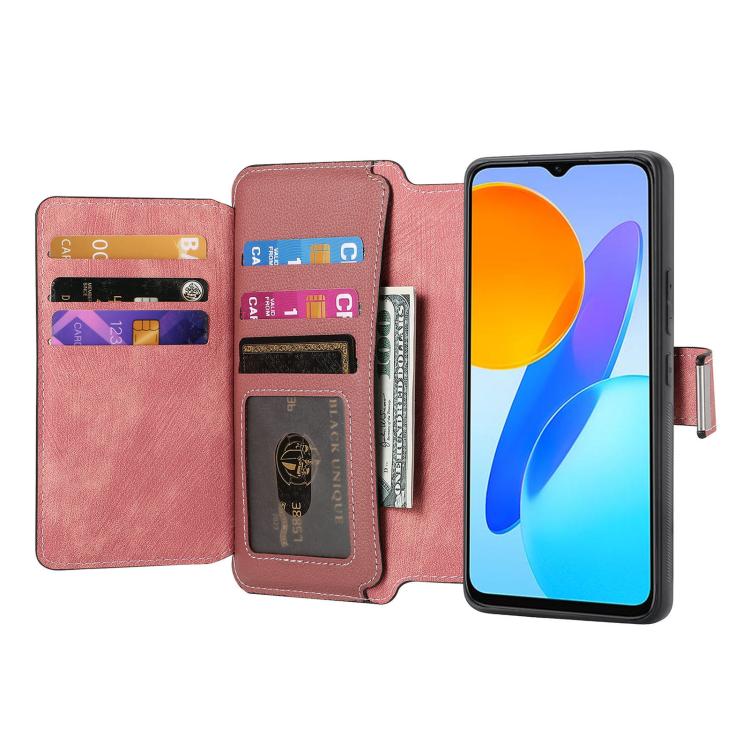 For Honor X8 5G CaseNeo MagSafe RFID Anti-theft Zipper Wallet Retro Leather Phone Case
