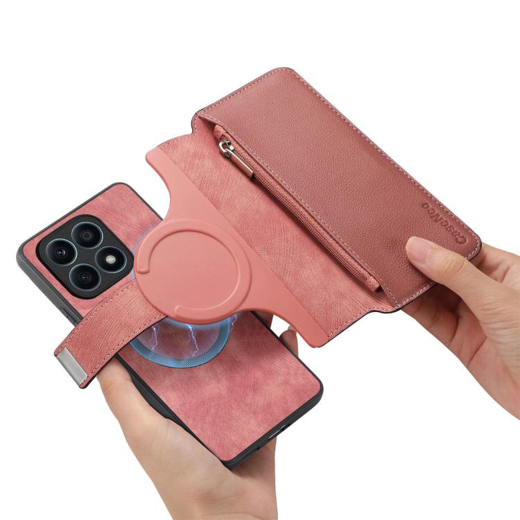 For Honor X8 5G CaseNeo MagSafe RFID Anti-theft Zipper Wallet Retro Leather Phone Case