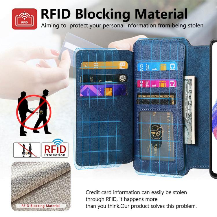 For Honor 400 Global 156.5mm CaseNeo MagSafe RFID Anti-theft Zipper Wallet Retro Leather Phone Case