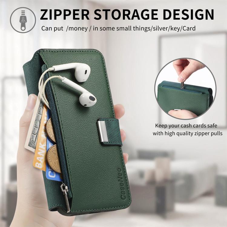 For Honor 400 Global 156.5mm CaseNeo MagSafe RFID Anti-theft Zipper Wallet Retro Leather Phone Case