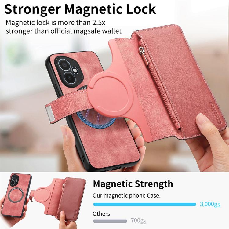 For Honor 400 Global 156.5mm CaseNeo MagSafe RFID Anti-theft Zipper Wallet Retro Leather Phone Case