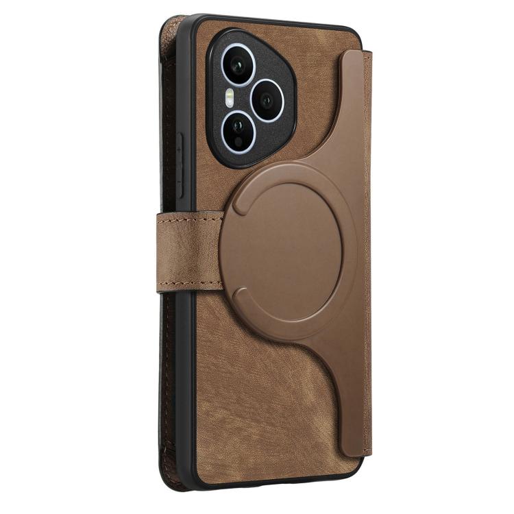 For Honor 400 Pro Global 160.8mm CaseNeo MagSafe RFID Anti-theft Zipper Wallet Retro Leather Phone Case