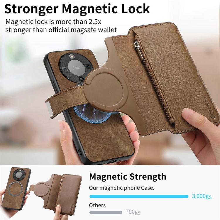 For Honor X70 5G CaseNeo MagSafe RFID Anti-theft Zipper Wallet Retro Leather Phone Case