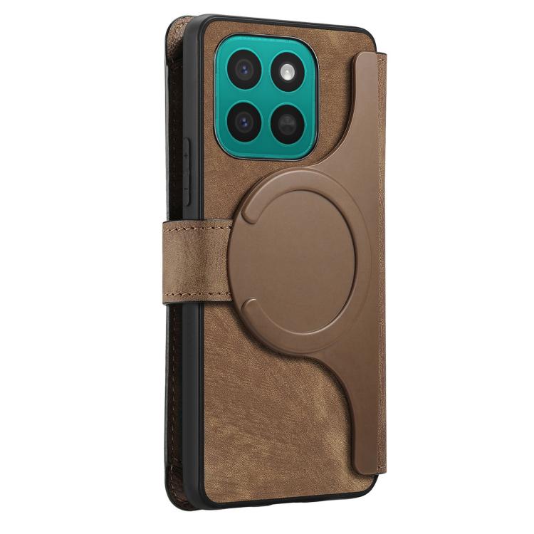 For Honor X8c 4G CaseNeo MagSafe RFID Anti-theft Zipper Wallet Retro Leather Phone Case
