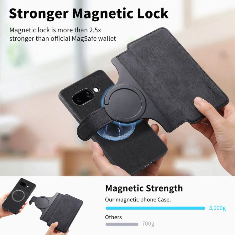 For Google Pixel 9a CaseNeo MagSafe RFID Anti-theft Retro Leather Phone Case