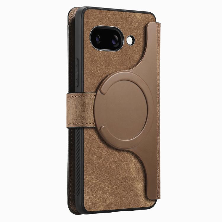 For Google Pixel 9a CaseNeo MagSafe RFID Anti-theft Retro Leather Phone Case