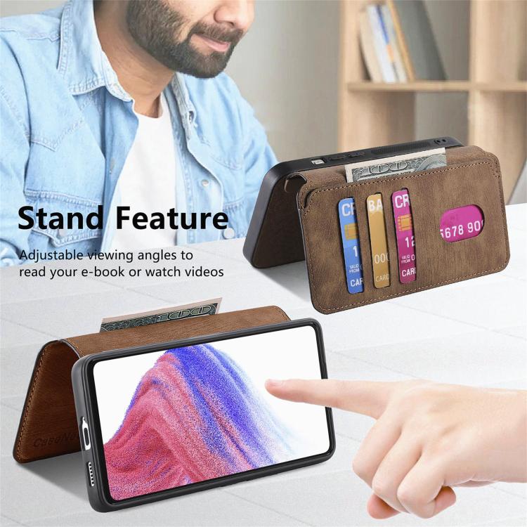 For Google Pixel 9a CaseNeo MagSafe RFID Anti-theft Retro Leather Phone Case