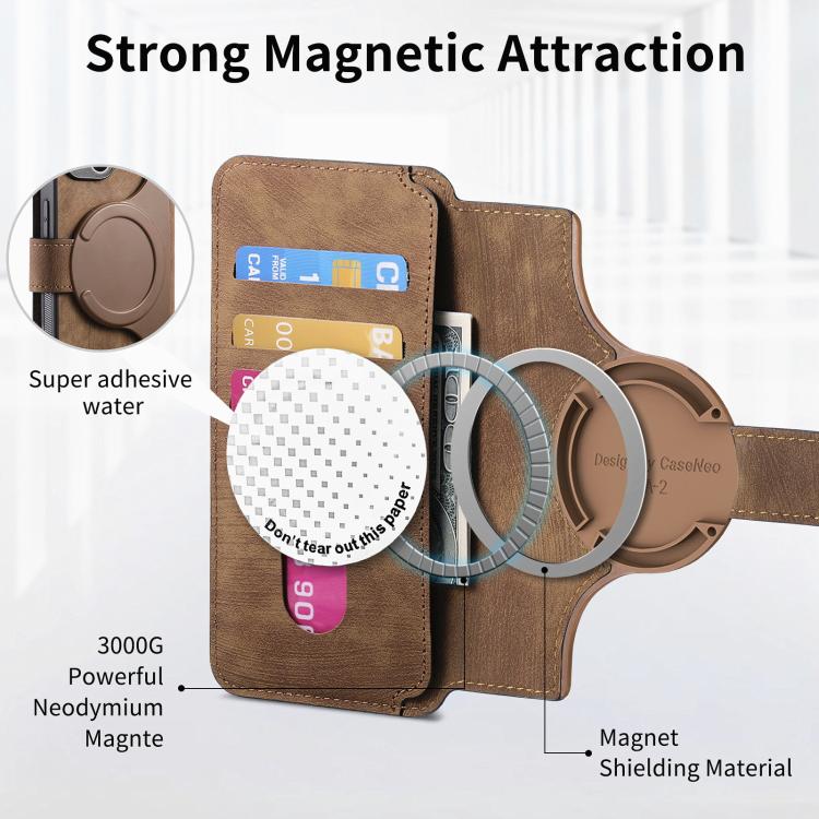 For Google Pixel 9a CaseNeo MagSafe RFID Anti-theft Retro Leather Phone Case