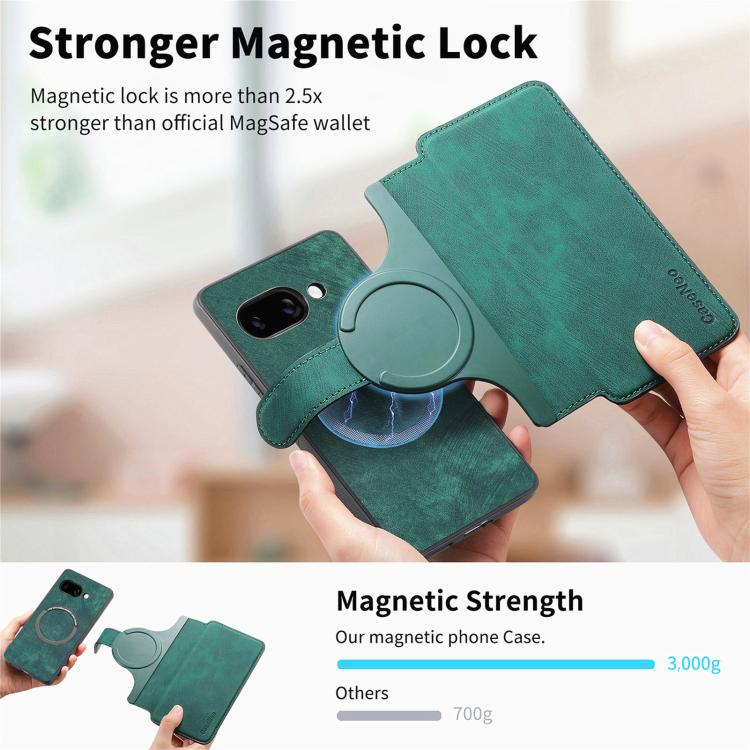 For Google Pixel 9a CaseNeo MagSafe RFID Anti-theft Retro Leather Phone Case