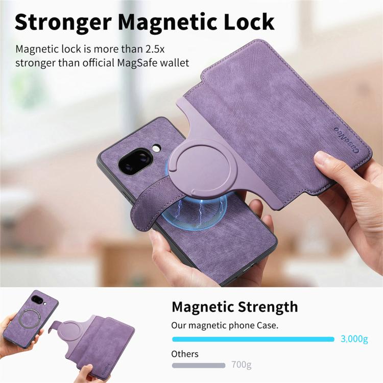 For Google Pixel 9a CaseNeo MagSafe RFID Anti-theft Retro Leather Phone Case
