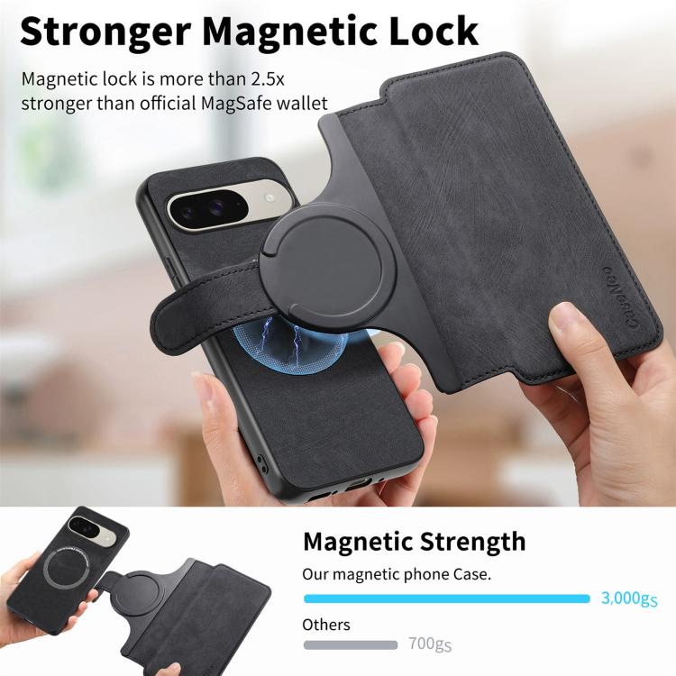 For Google Pixel 10 / 10 Pro / 9 / 9 Pro CaseNeo MagSafe RFID Anti-theft Retro Leather Phone Case