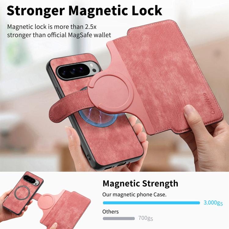 For Google Pixel 10 Pro XL / 9 Pro XL CaseNeo MagSafe RFID Anti-theft Retro Leather Phone Case