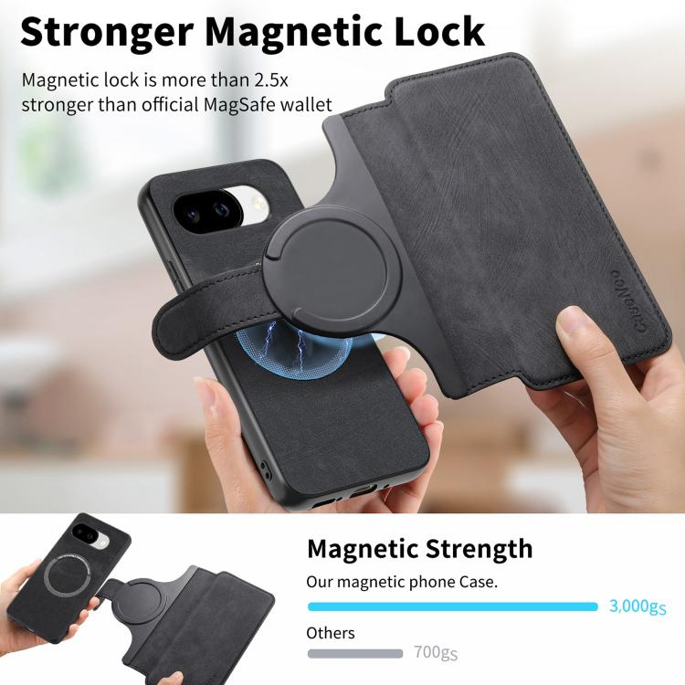 For Google Pixel 10a CaseNeo MagSafe RFID Anti-theft Retro Leather Phone Case