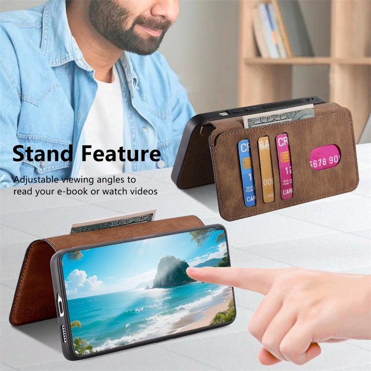 For Google Pixel 10a CaseNeo MagSafe RFID Anti-theft Retro Leather Phone Case