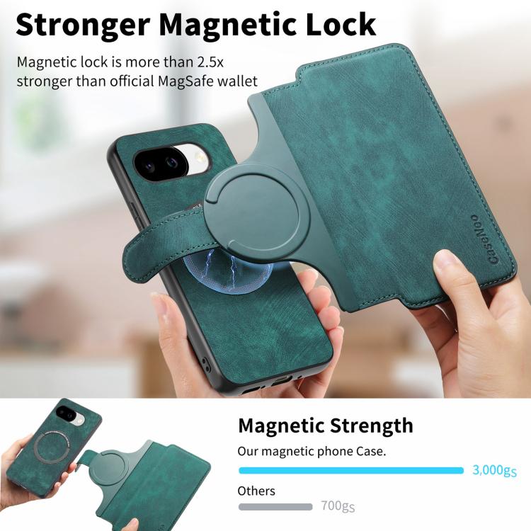 For Google Pixel 10a CaseNeo MagSafe RFID Anti-theft Retro Leather Phone Case