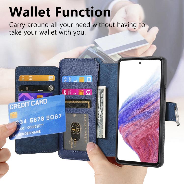 For Galaxy A06 CaseNeo MagSafe RFID Anti-theft Zipper Wallet Retro Leather Phone Case