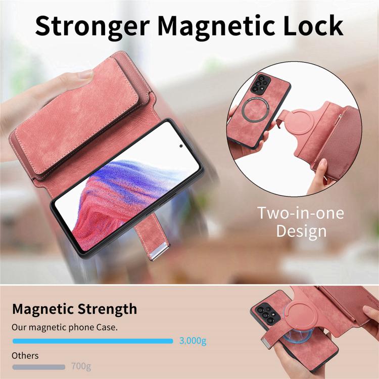 For Galaxy A06 CaseNeo MagSafe RFID Anti-theft Zipper Wallet Retro Leather Phone Case
