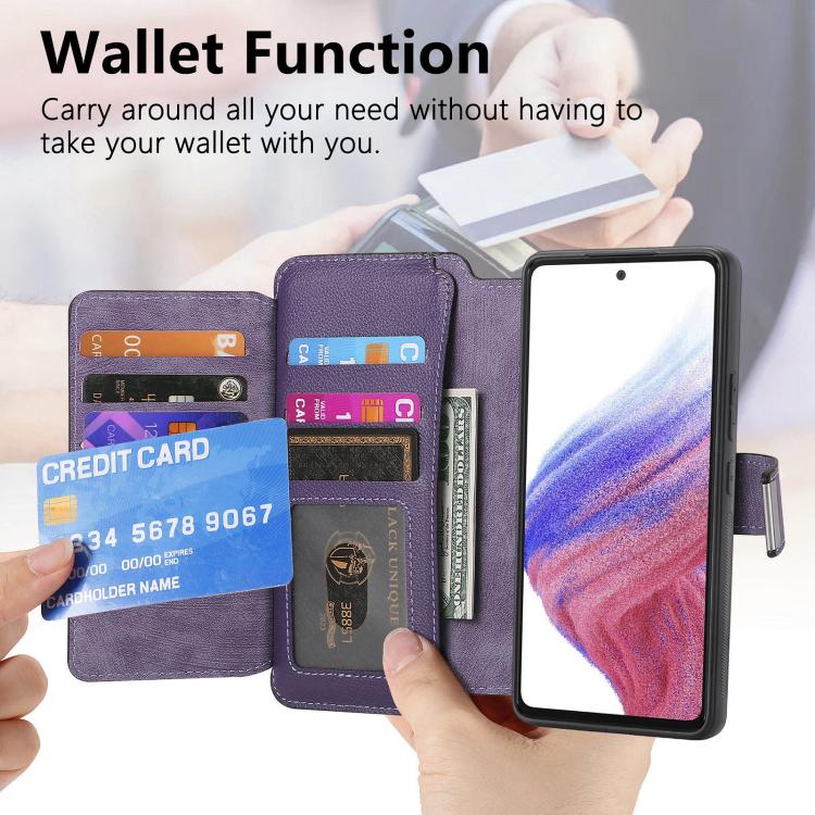 For Galaxy A06 CaseNeo MagSafe RFID Anti-theft Zipper Wallet Retro Leather Phone Case