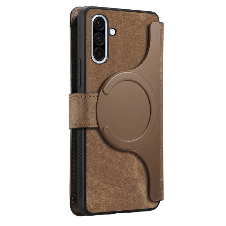 For Galaxy A36 5G CaseNeo MagSafe RFID Anti-theft Zipper Wallet Retro Leather Phone Case