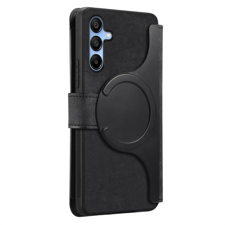 For Galaxy A16 CaseNeo MagSafe RFID Anti-theft Zipper Wallet Retro Leather Phone Case