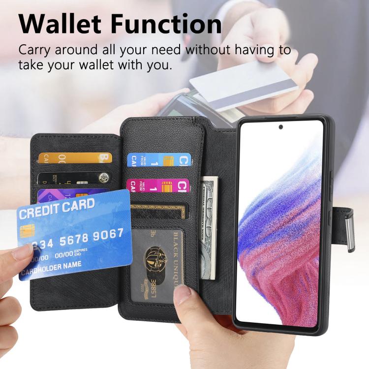 For Galaxy A16 CaseNeo MagSafe RFID Anti-theft Zipper Wallet Retro Leather Phone Case