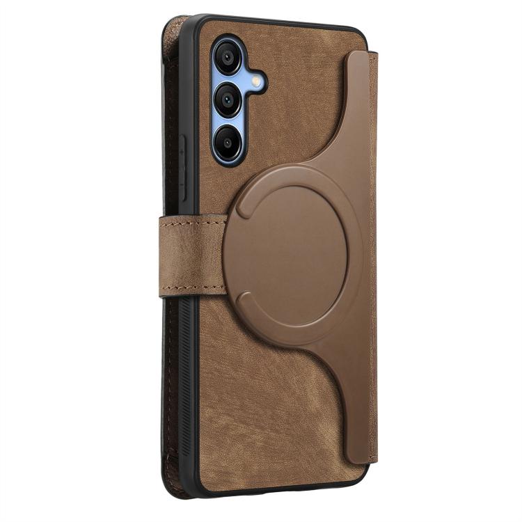 For Galaxy A16 CaseNeo MagSafe RFID Anti-theft Zipper Wallet Retro Leather Phone Case