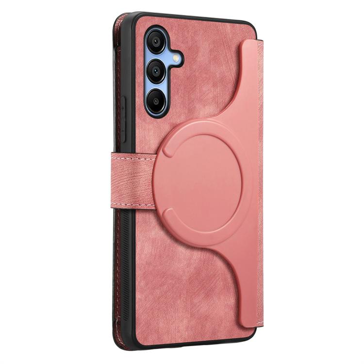 For Galaxy A16 CaseNeo MagSafe RFID Anti-theft Zipper Wallet Retro Leather Phone Case