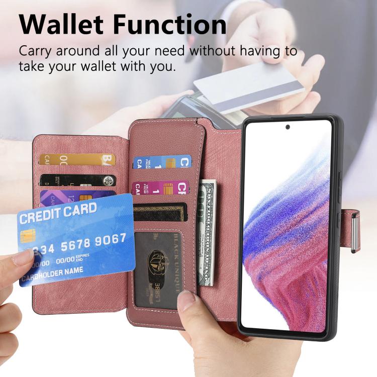For Galaxy A16 CaseNeo MagSafe RFID Anti-theft Zipper Wallet Retro Leather Phone Case