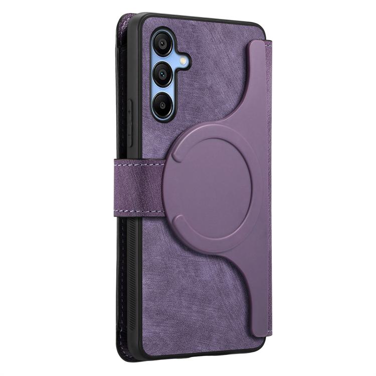 For Galaxy A16 CaseNeo MagSafe RFID Anti-theft Zipper Wallet Retro Leather Phone Case