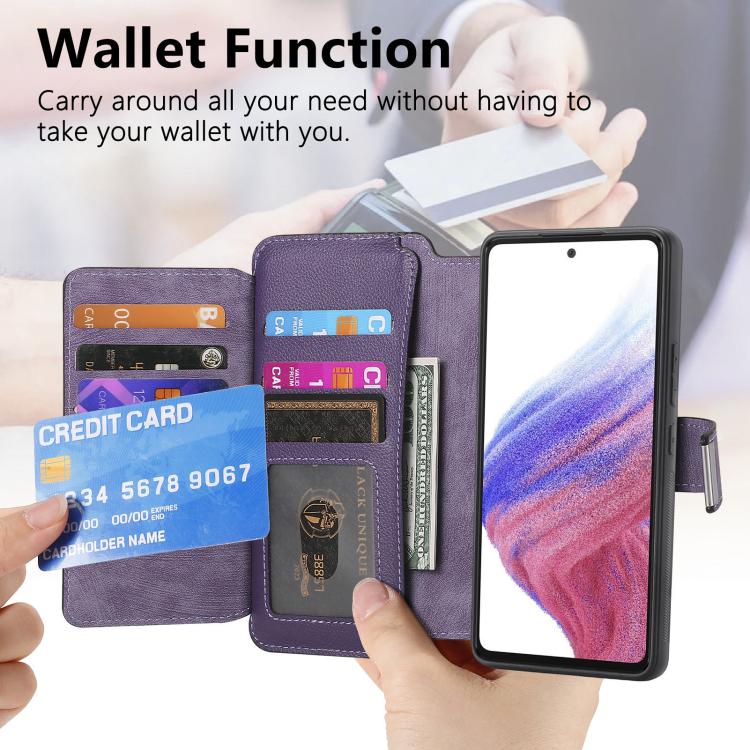 For Galaxy A16 CaseNeo MagSafe RFID Anti-theft Zipper Wallet Retro Leather Phone Case