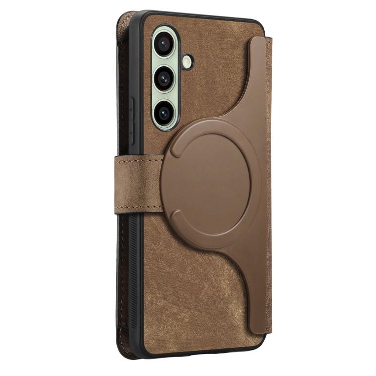 For Galaxy A17 4G / 5G CaseNeo MagSafe RFID Anti-theft Zipper Wallet Retro Leather Phone Case